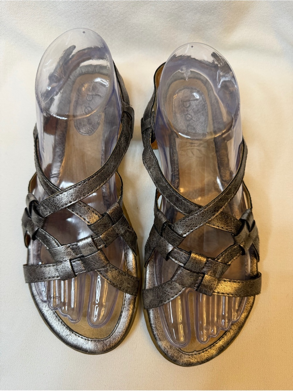 B.O.C. Women's Size 8M Metallic Bronze Strappy Slingback Flat Gladiator Sandals